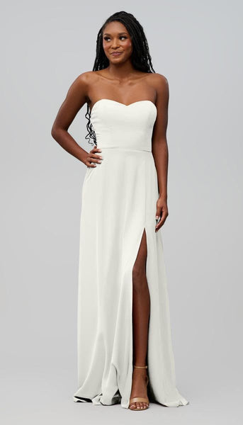 Amy Strapless Modern Bridesmaid Dress | Kennedy Blue Fog