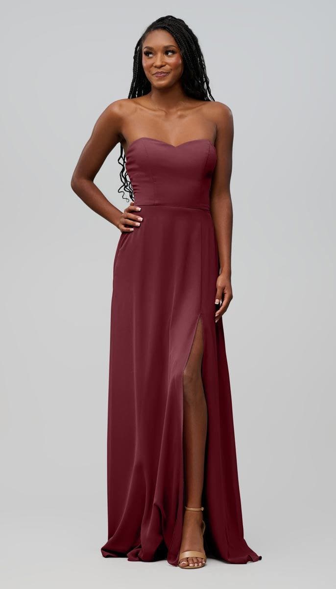 strapless burgundy bridesmaid dresses Gorgeous Strapless Burgundy Mermaid Long Bridesmaid Dress