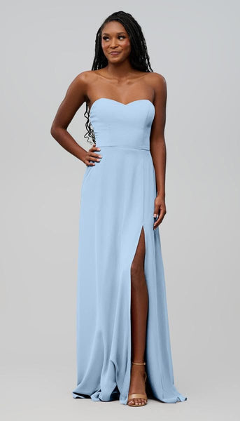 strapless light blue bridesmaid dress Amy Strapless Modern Bridesmaid Dress