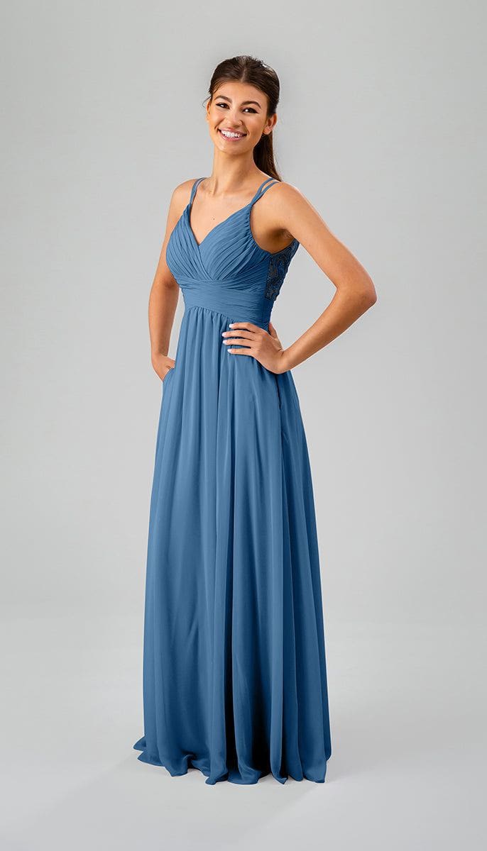 Andrea Chiffon & Lace Bridesmaid Dress | Kennedy Blue - Kennedy Blue