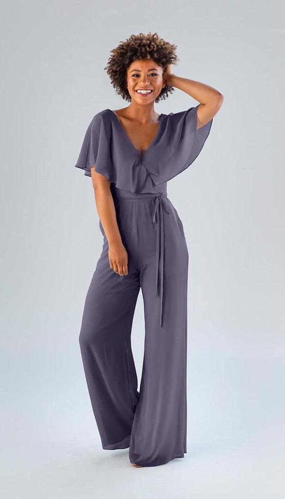 Angelina Chiffon Bridesmaid Jumpsuit | Kennedy Blue