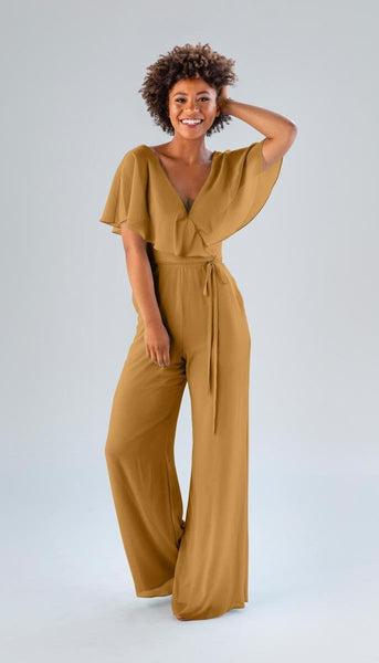 Angelina Chiffon Bridesmaid Jumpsuit | Kennedy Blue