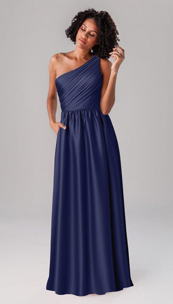 one sleeve bridesmaid dress Athena Shoulder vintage Slit Color 6 Steps to Prepare Length:28