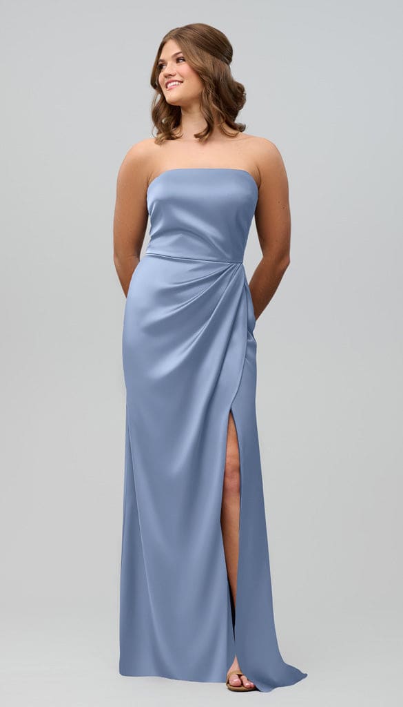 Audrey Structured Luxe Satin Bridesmaid Dress