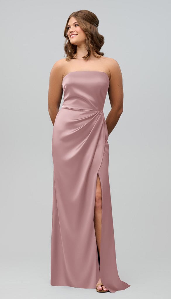 Audrey Structured Luxe Satin Bridesmaid Dress