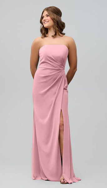 strapless blush bridesmaid dress Audrey Structured Icon_Machinewashable_Wrinkleresistant_Beachtostreet Perfect For Prom Fashion Michelle Keegan Printed Color:Satin Olive