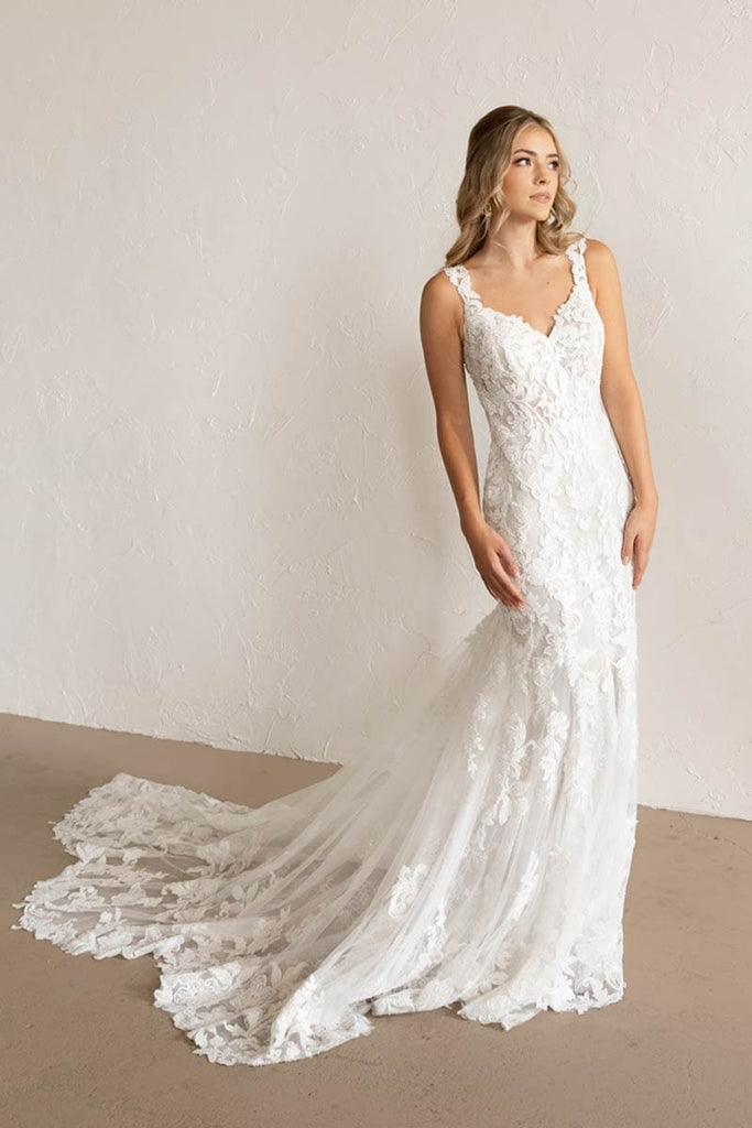 Lace Fit and Flare Wedding Dress