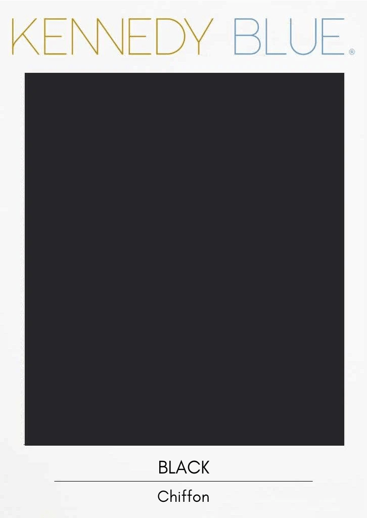 Black|Flat Chiffon Fabric Swatches Color Swatch