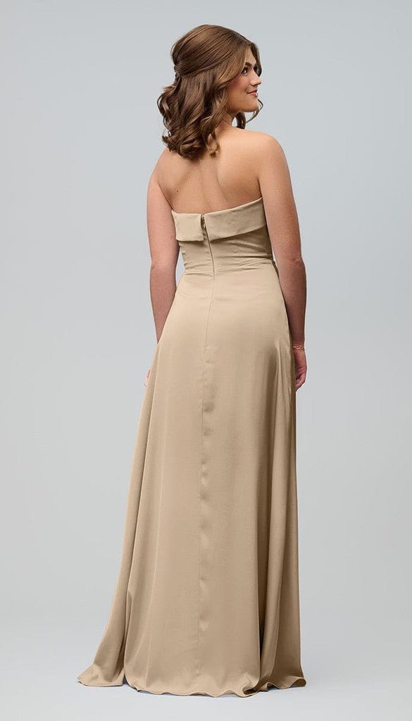 Bridget Strapless Satin Bridesmaids Dress | Kennedy Blue Yellow Bridget Strapless Satin Bridesmaids Dress | Kennedy Blue Yellow