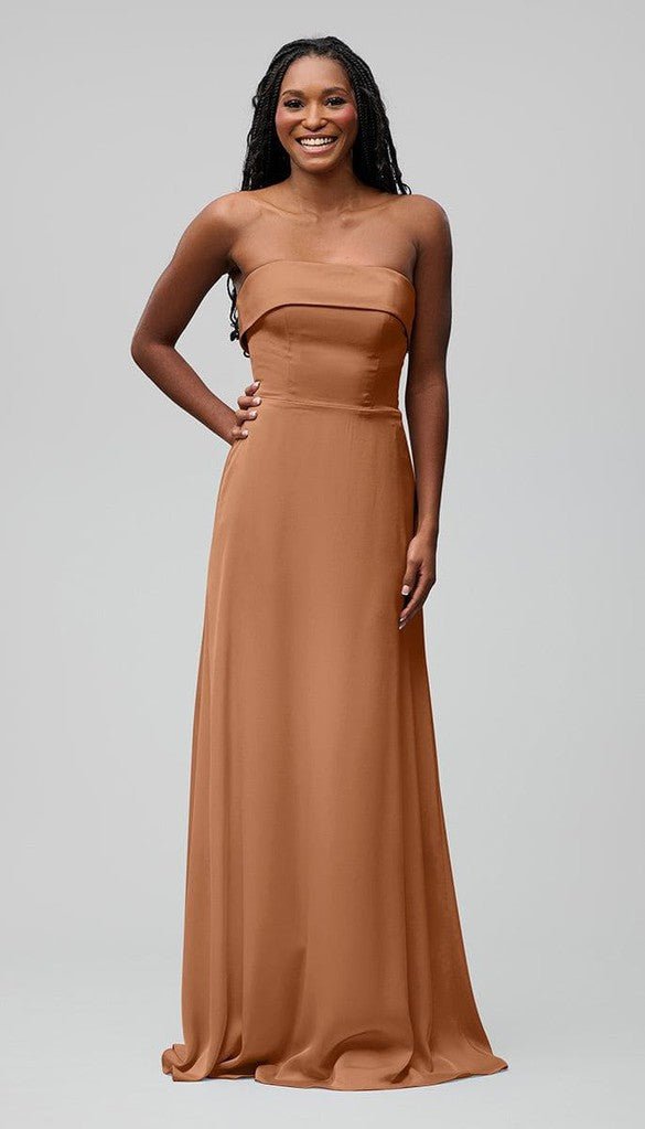 Bridget Strapless Satin Bridesmaids Dress