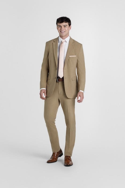 Camel|Kennedy Blue Trim Fit Camel