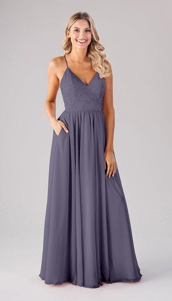 Cameron Adjustable Straps Bridesmaid Dress | Kennedy Blue Sienna