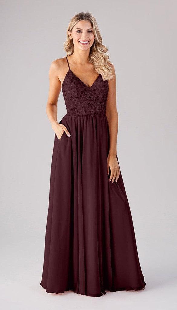 Cameron Adjustable Straps Bridesmaid Dress | Kennedy Blue Sienna