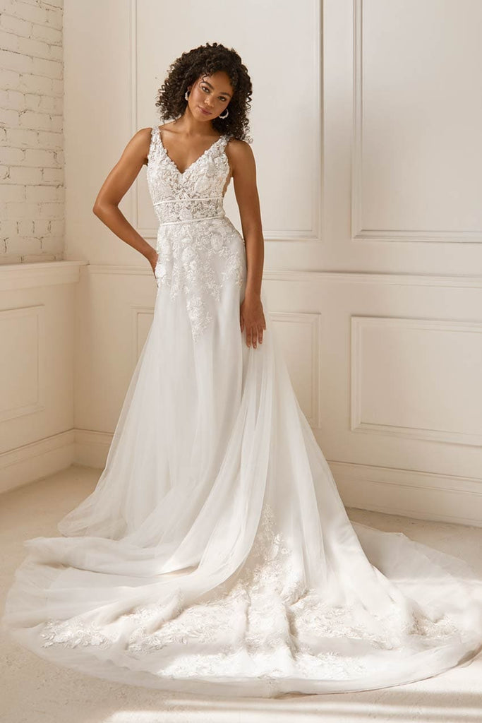 V Neck Wedding Dress