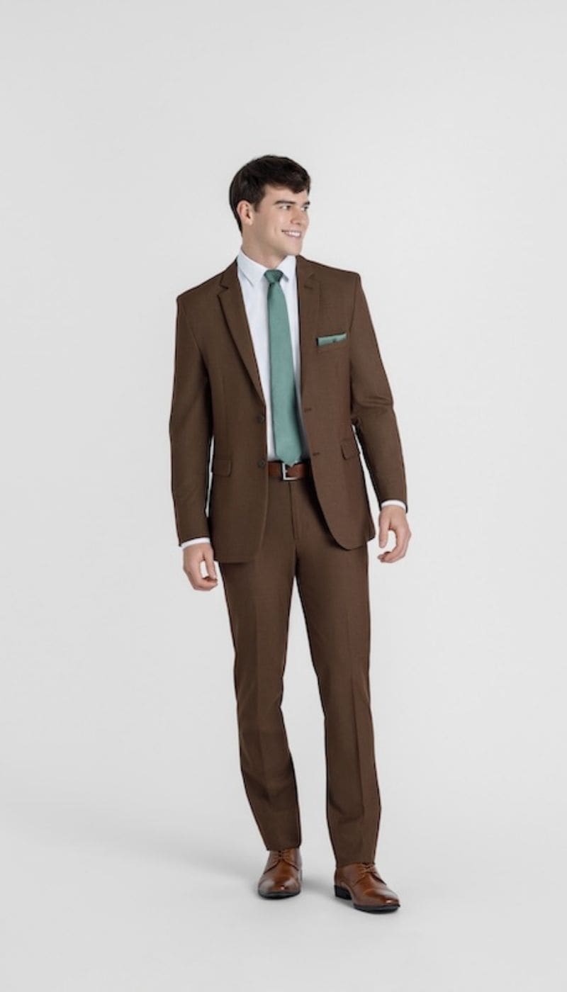 Cocoa|Trim Fit 2 Piece Suit