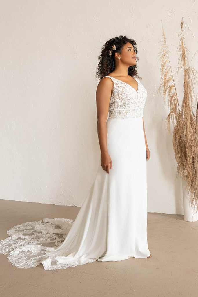 V Neck Wedding Dress | Kennedy Blue Corinne
