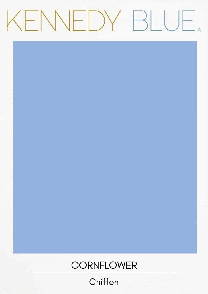 Cornflower|Flat Chiffon Fabric Swatches Color Swatch