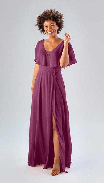 Courtney Chiffon Bridesmaid Dress | Kennedy Blue Eggplant Courtney Chiffon Bridesmaid Dress | Kennedy Blue Eggplant