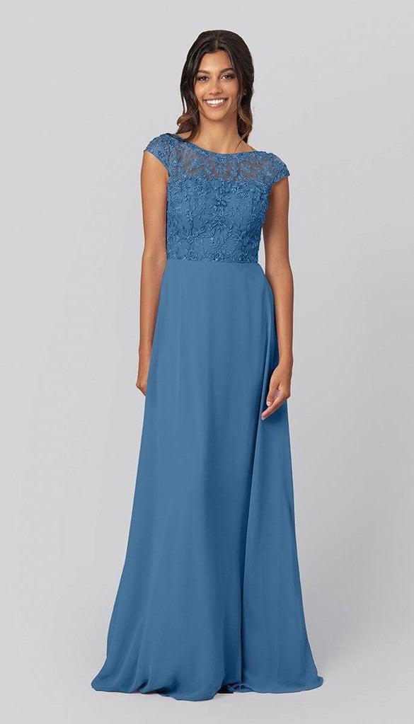 Dakota Modest Embroidered Bridesmaid Dress