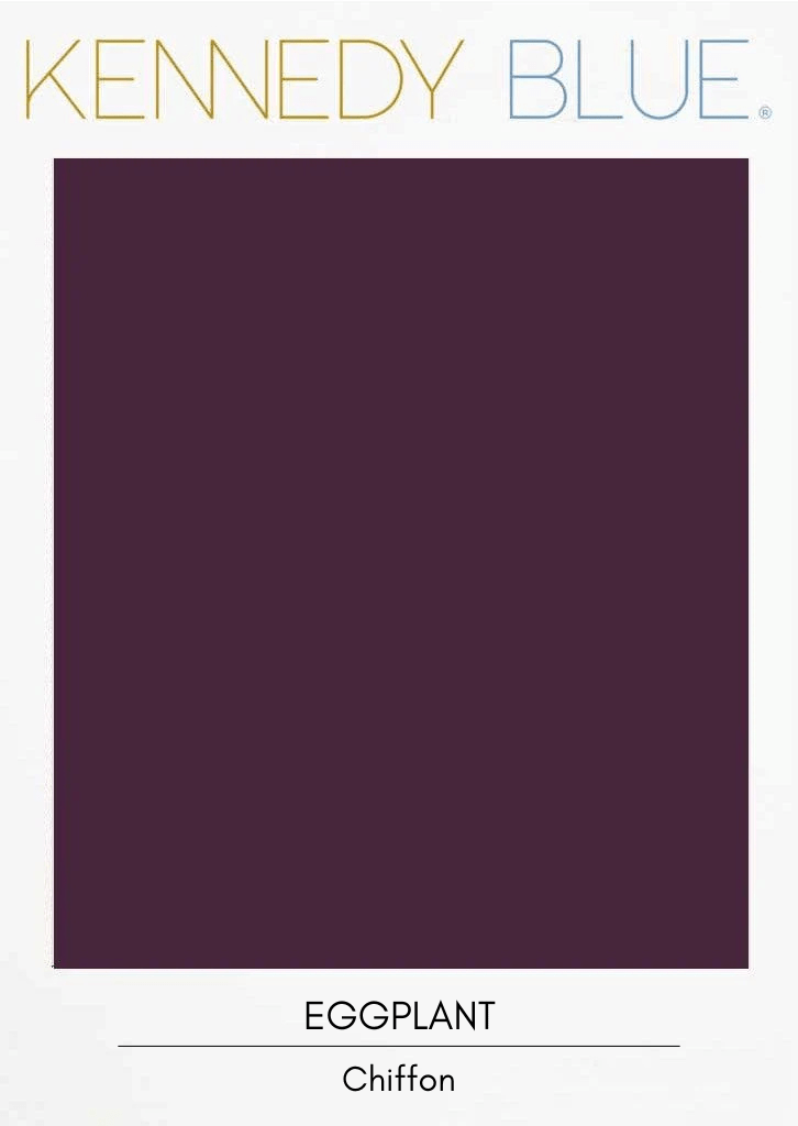 Eggplant|Flat Chiffon Fabric Swatches Color Swatch