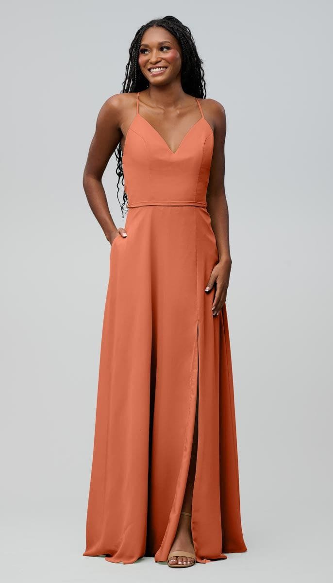 Bridal Indiabr Elizabeth Kennedy Bridal Elizabeth Chiffon Bridesmaid Dress  Kennedy Blue