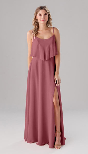 Ella Adjustable Chiffon Bridesmaids Dress | Kennedy Blue Dusty Pink Ella Adjustable Chiffon Bridesmaids Dress | Kennedy Blue Dusty Pink