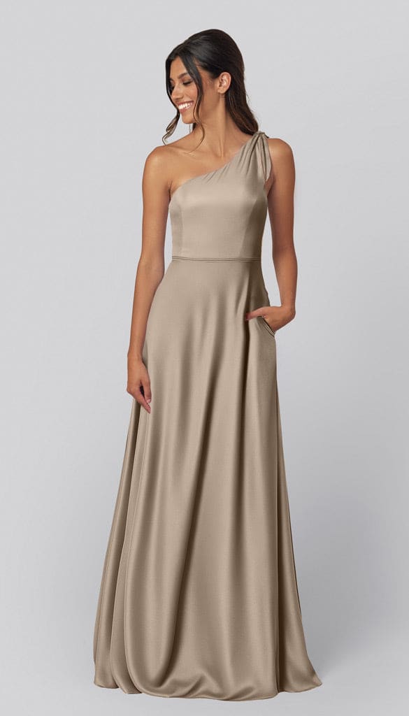 latte satin dress Toteme Long Satin Dress in Latte