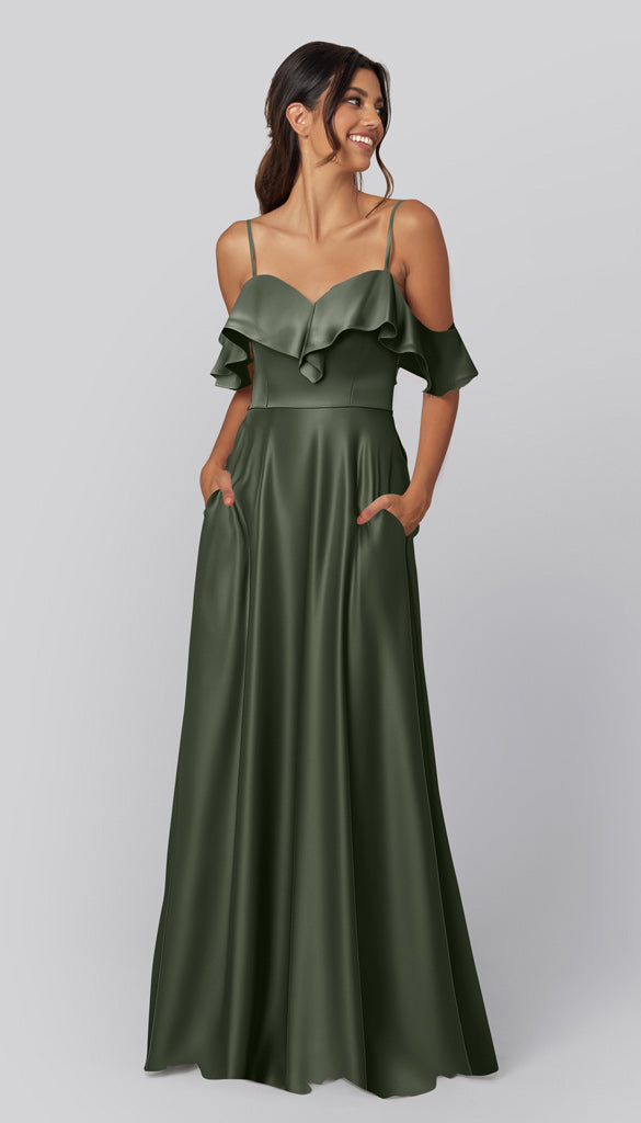 Emily Luxe Satin Bridesmaids Dress