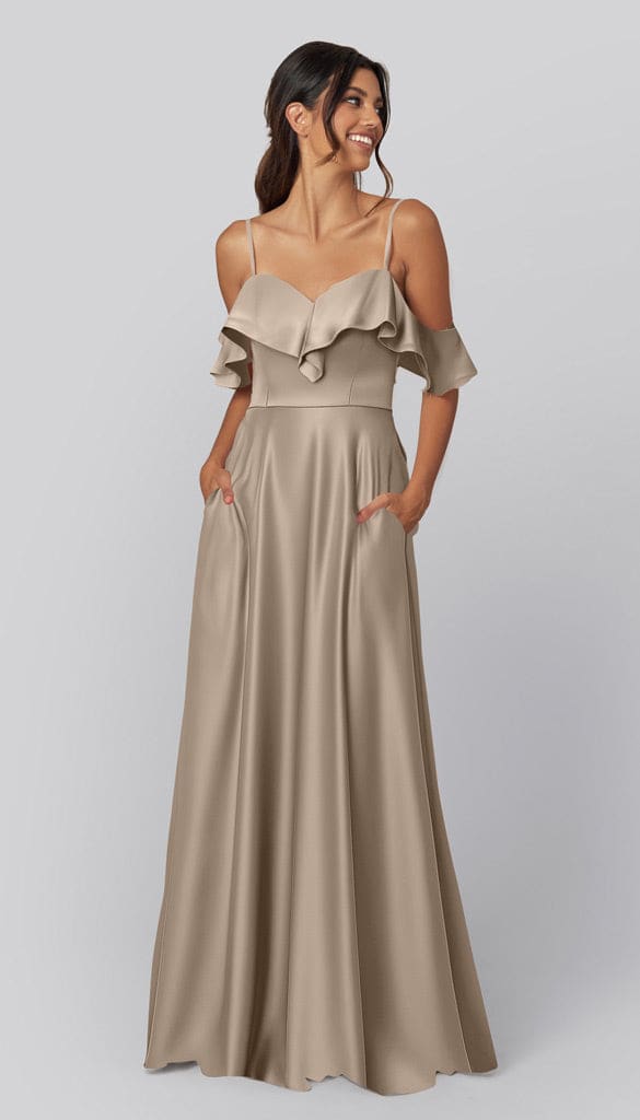 Emily Luxe Satin Bridesmaids Dress