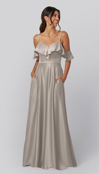 sterling bridesmaid dresses Emily Luxe Satin Bridesmaids Dress pantsize-38 Plus-Size Black Prom and Color:dress Natural 7
