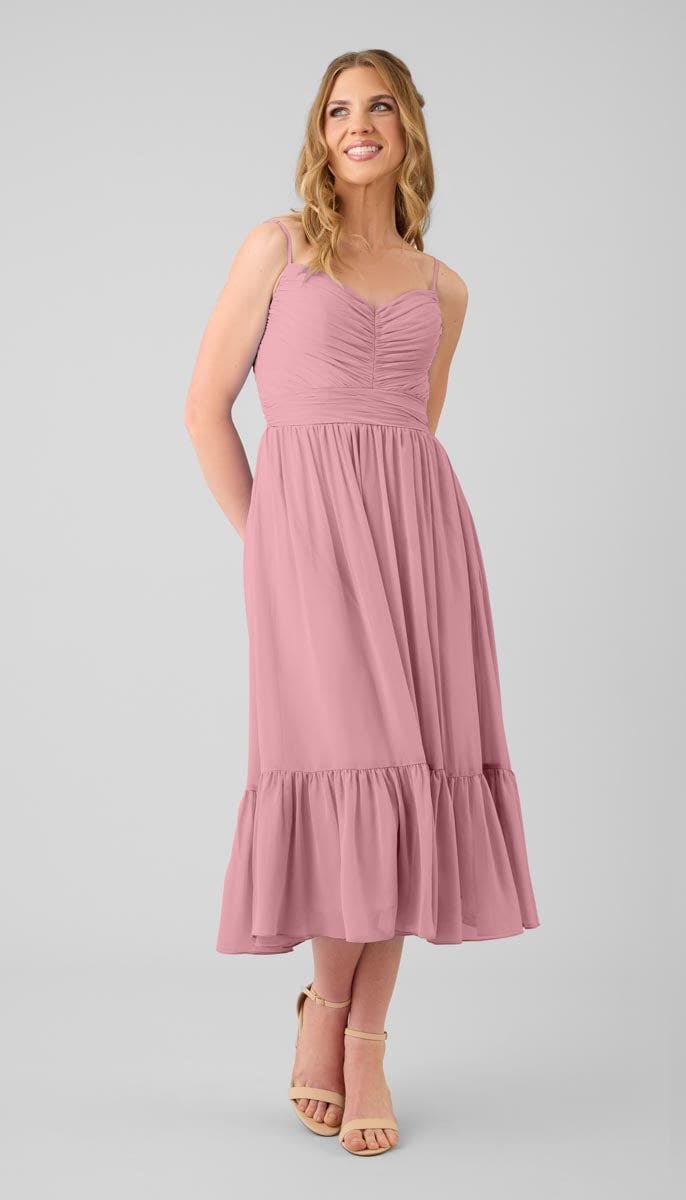 evie pink dress Evie Midi Dress L