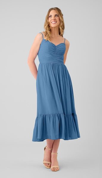 evie blue dress adjustable fit bridesmaid evie coronation dress