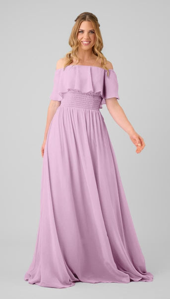 georgie pink ruffle maxi dress Georgie Pink Ruffle Prom Dress - US 16