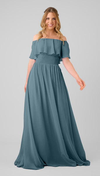 bridesmaid dresses in georgia BABARONI BABARONI Chiffon Mulberry Bridesmaid Dresses V-neck Floor-length Sleeveless Ruched A-line, Mulberry / US0