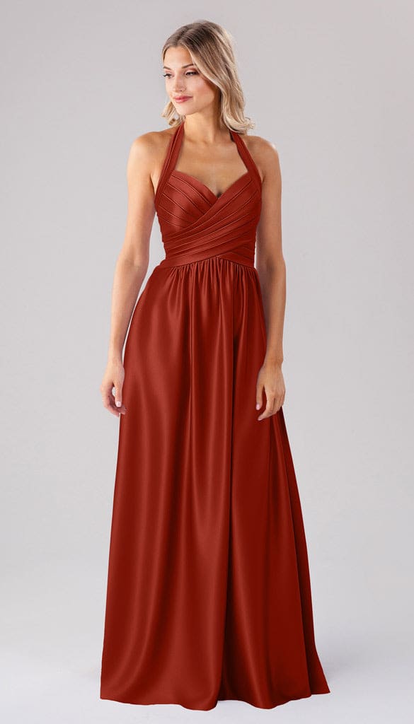 ginger bridesmaid dress Wide Strap Ruched Ginger Velvet Low Back Bridesmaid Dress