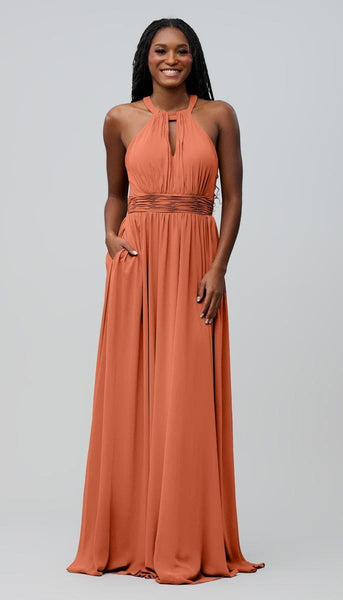 Gwen High Neck Bridesmaid Dress | Kennedy Blue