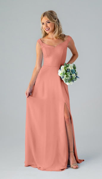 Haley Classic Chiffon Bridesmaids Dress | Kennedy Blue Champagne Rose Haley Classic Chiffon Bridesmaids Dress | Kennedy Blue Champagne Rose