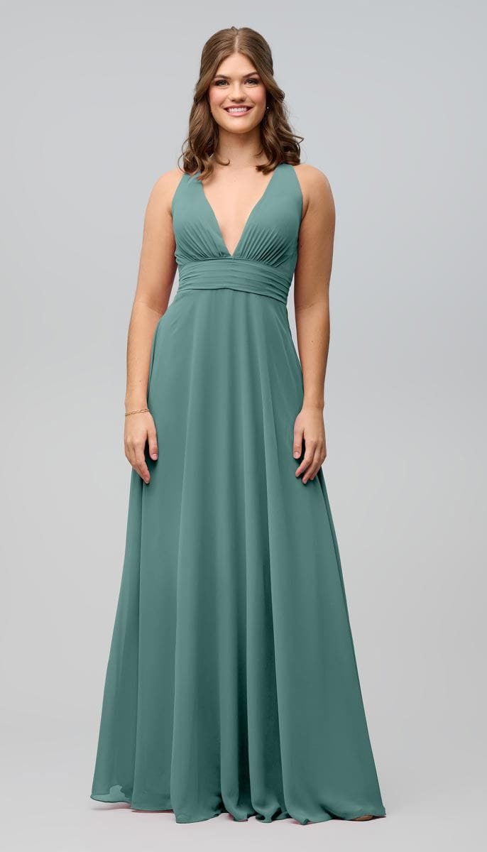 beach wedding teal bridesmaid dresses Teal David's Bridal One Shoulder Lace Long Flowy Gown Bridesmaid Dress Size 10