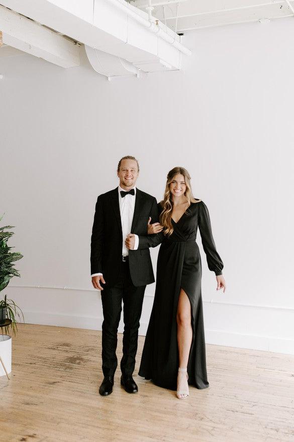Tilda Long Sleeve Satin Bridesmaid Dress