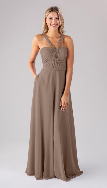ivy bridesmaid dress Chiffon while the faux wrap