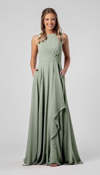 Joy Modest Bridesmaid Dress | Kennedy Blue Light Sage Joy Modest Bridesmaid Dress | Kennedy Blue Light Sage
