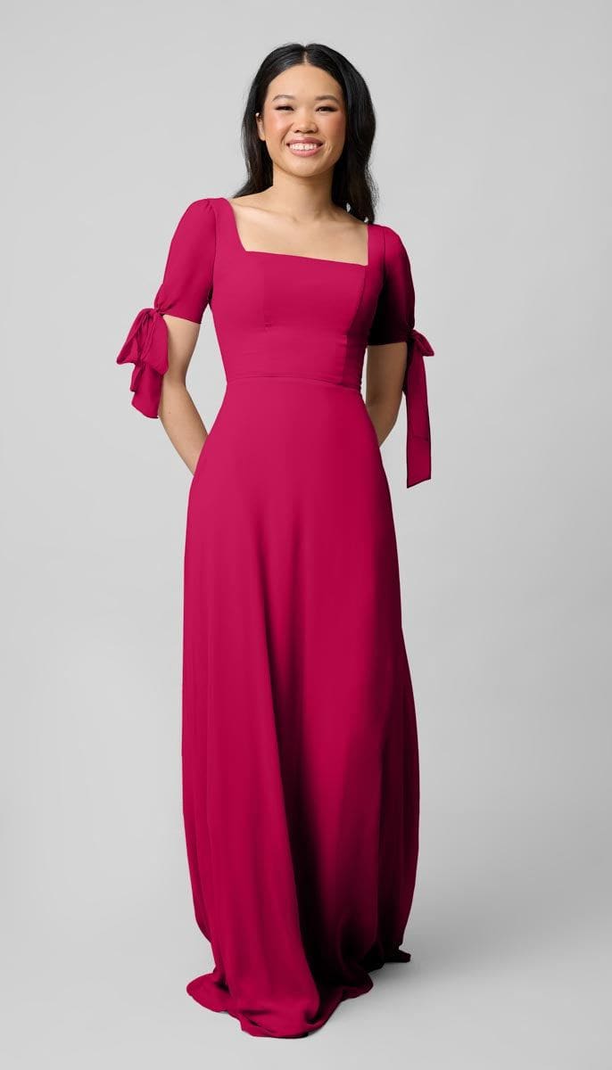 strapless open back dress Juliette Dress Crimson main image 0