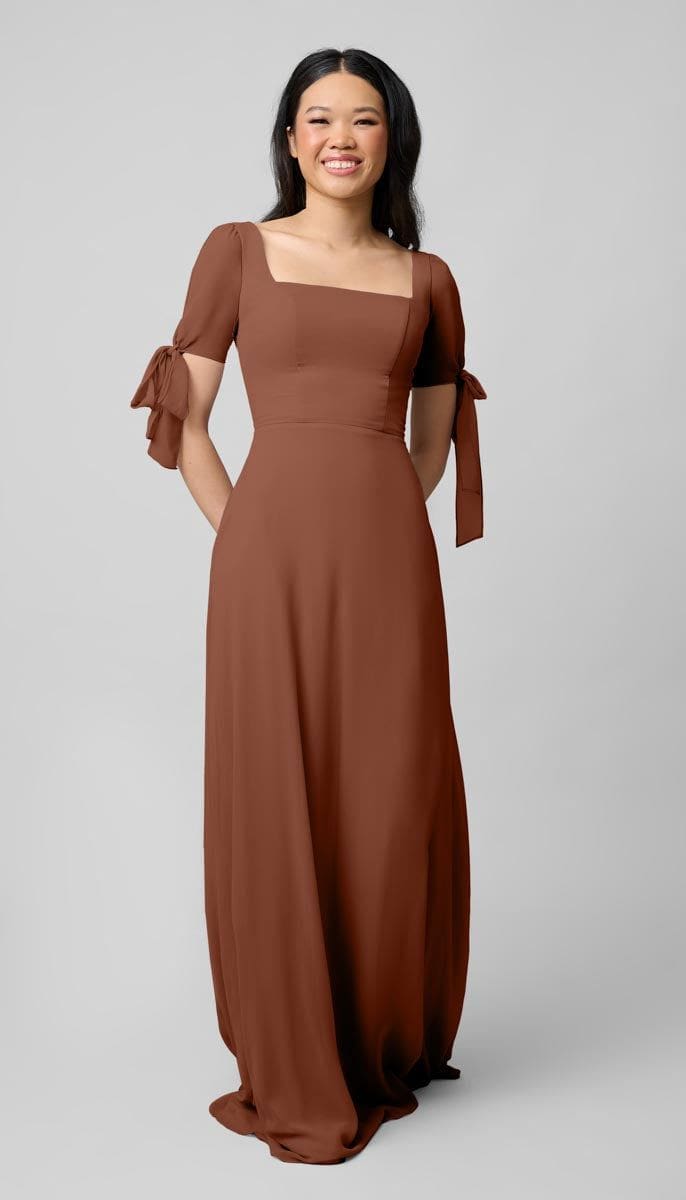 Juliet Modest Bridesmaids Dress | Kennedy Blue Bordeaux Juliet Modest Bridesmaids Dress | Kennedy Blue Bordeaux