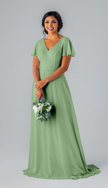 Katie Chiffon Bridesmaid Dress | Kennedy Blue Sea Glass Katie Chiffon Bridesmaid Dress | Kennedy Blue Sea Glass