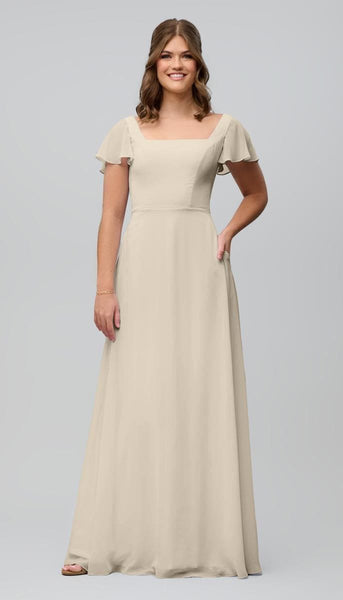 collar bridesmaid dresses Classic Junior Bridesmaid Dress Shawl Collar Custom Size