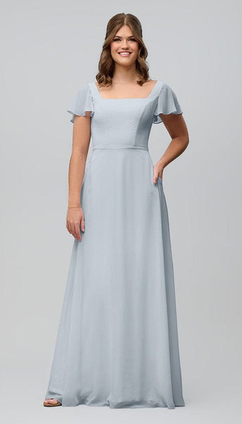 Kelly Modest Bridesmaids Dress | Kennedy Blue White Kelly Modest Bridesmaids Dress | Kennedy Blue White