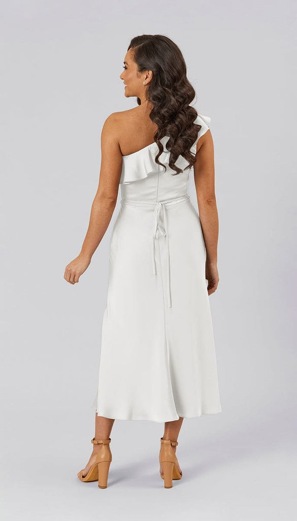 little white satin dress Sexy White Satin Dress - Strapless Mini Dress - Cowl Back Dress