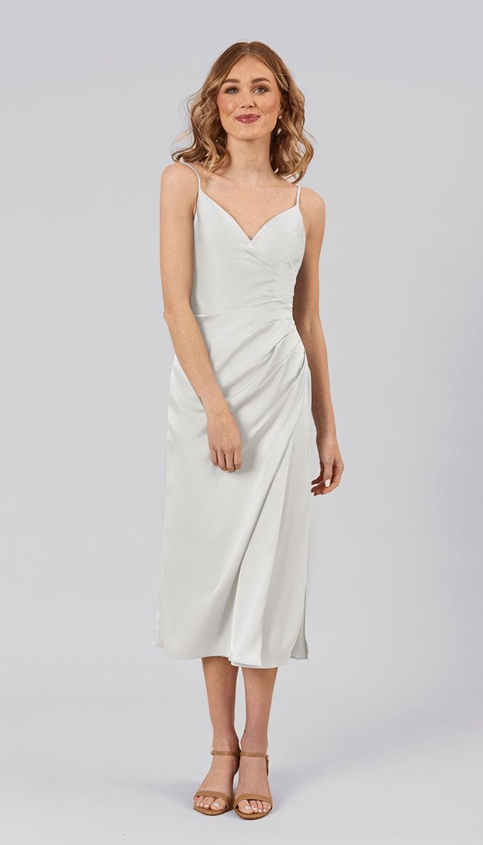 white slip bridesmaid dresses Kennedy Blue Taye