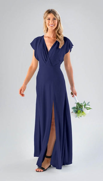 Ava Chiffon Bridesmaid Dress | Kennedy Blue Marine