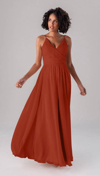 Alexis Chiffon Bridesmaid Dress | Kennedy Blue Cinnamon Alexis Chiffon Bridesmaid Dress | Kennedy Blue Cinnamon